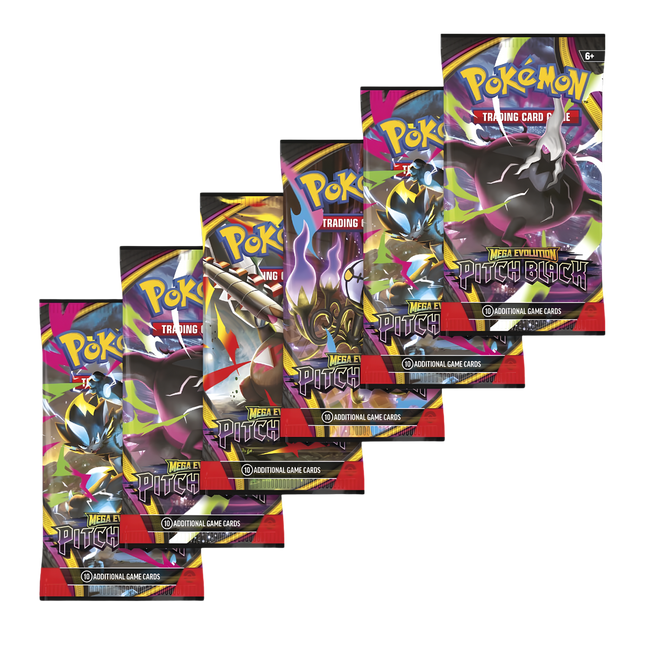 Pokemon TCG - Mega Evolution: Pitch Black Booster Bundle (6 Packs)