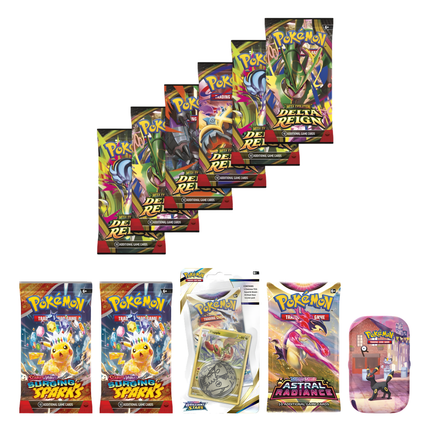Pokémon TCG: Delta Reign 6-Pack Brilliant Stars and Tin Bundle