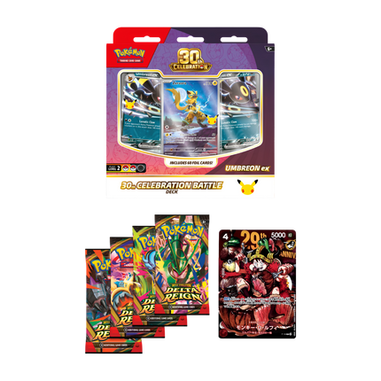 Pokémon TCG: Delta Reign 4-Pack Battle Deck + Luffy Bundle
